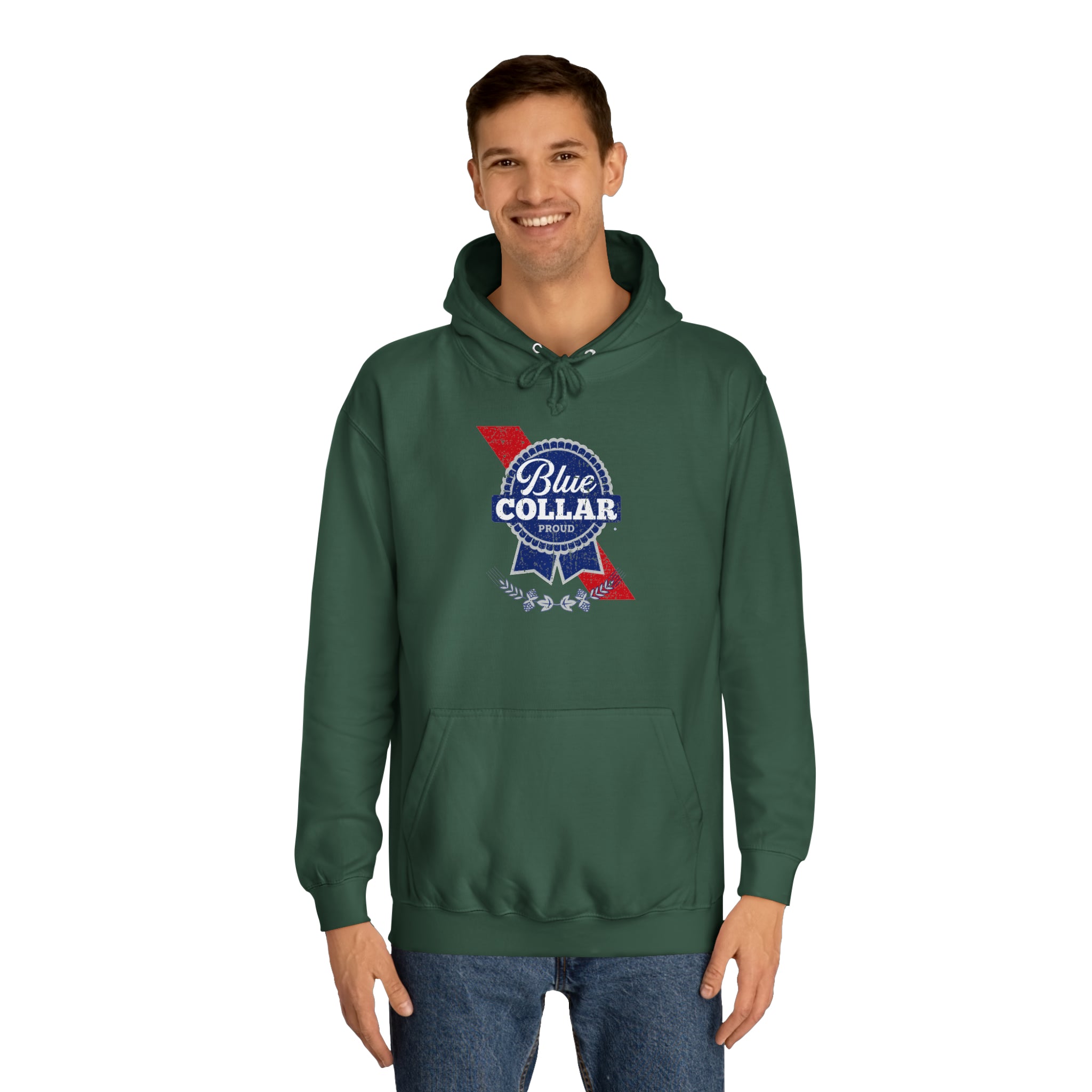 Blue Collar Proud Parody Hoodie