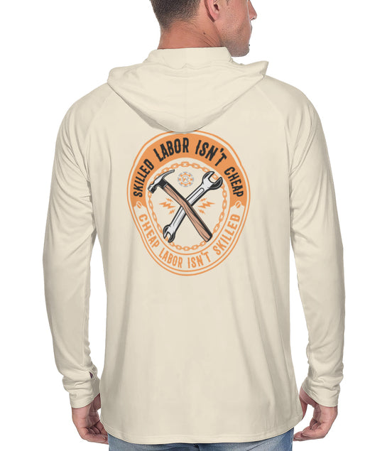 UPF 50+ Lightweight Sun Work Hoodie - Skilled Labor Isn't Cheap
