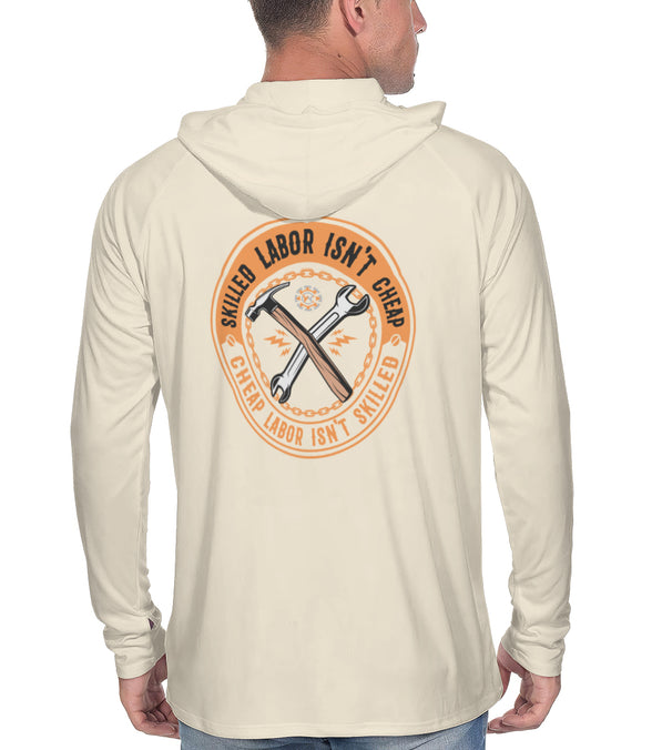 UPF 50+ Lightweight Sun Work Hoodie - Skilled Labor Isn't Cheap