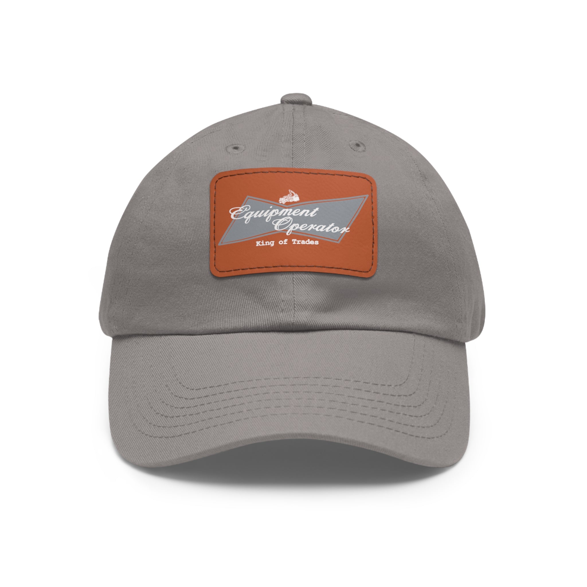 Heavy Equipment Operator Blue-Collar Leather Patch Hat