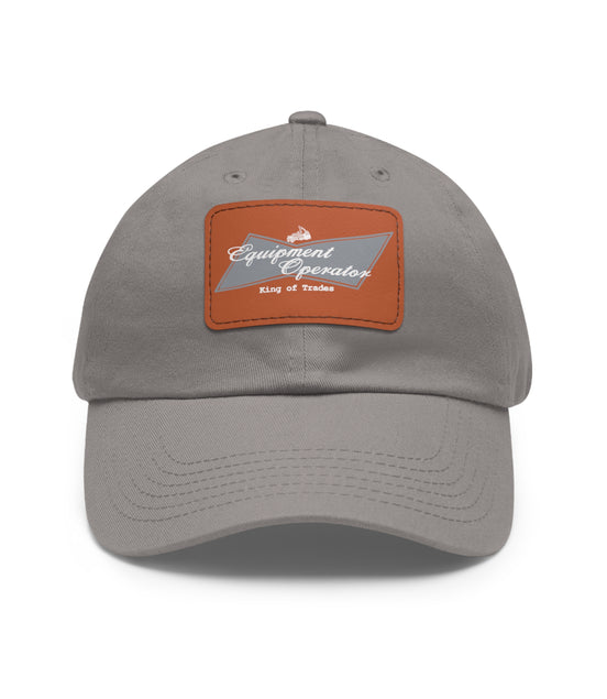 Heavy Equipment Operator Blue-Collar Leather Patch Hat