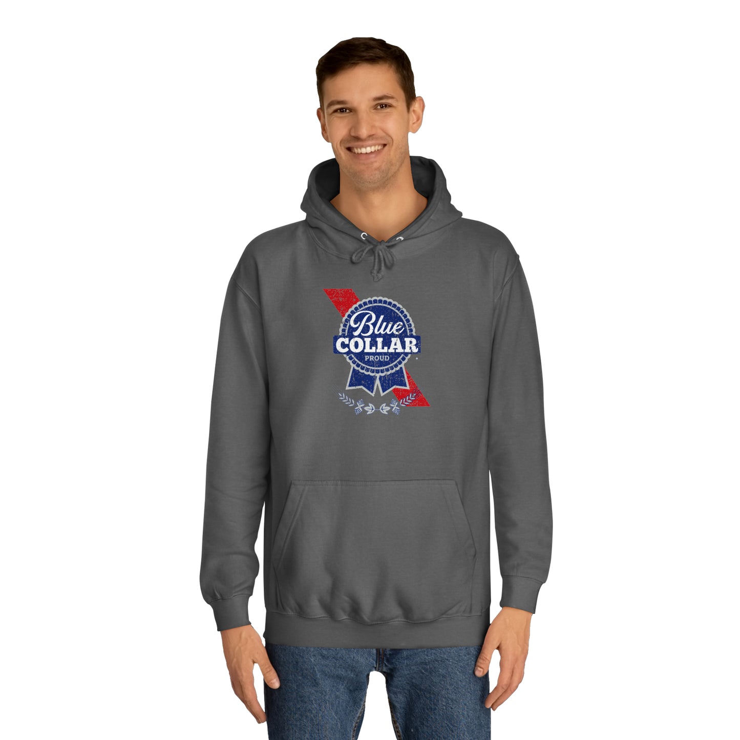 Blue Collar Proud Parody Hoodie