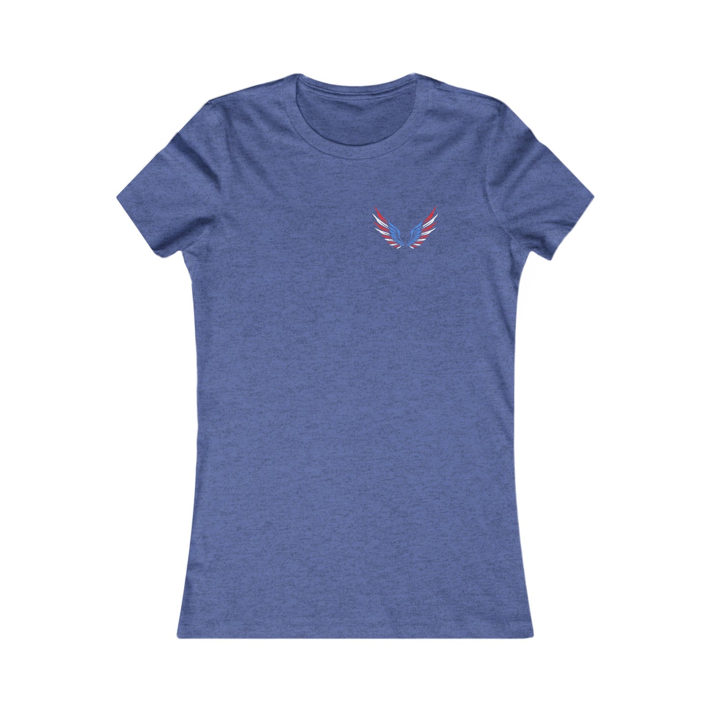 American Flag Angel Wings - Women's Tee T-shirt Workwearcomfort.com