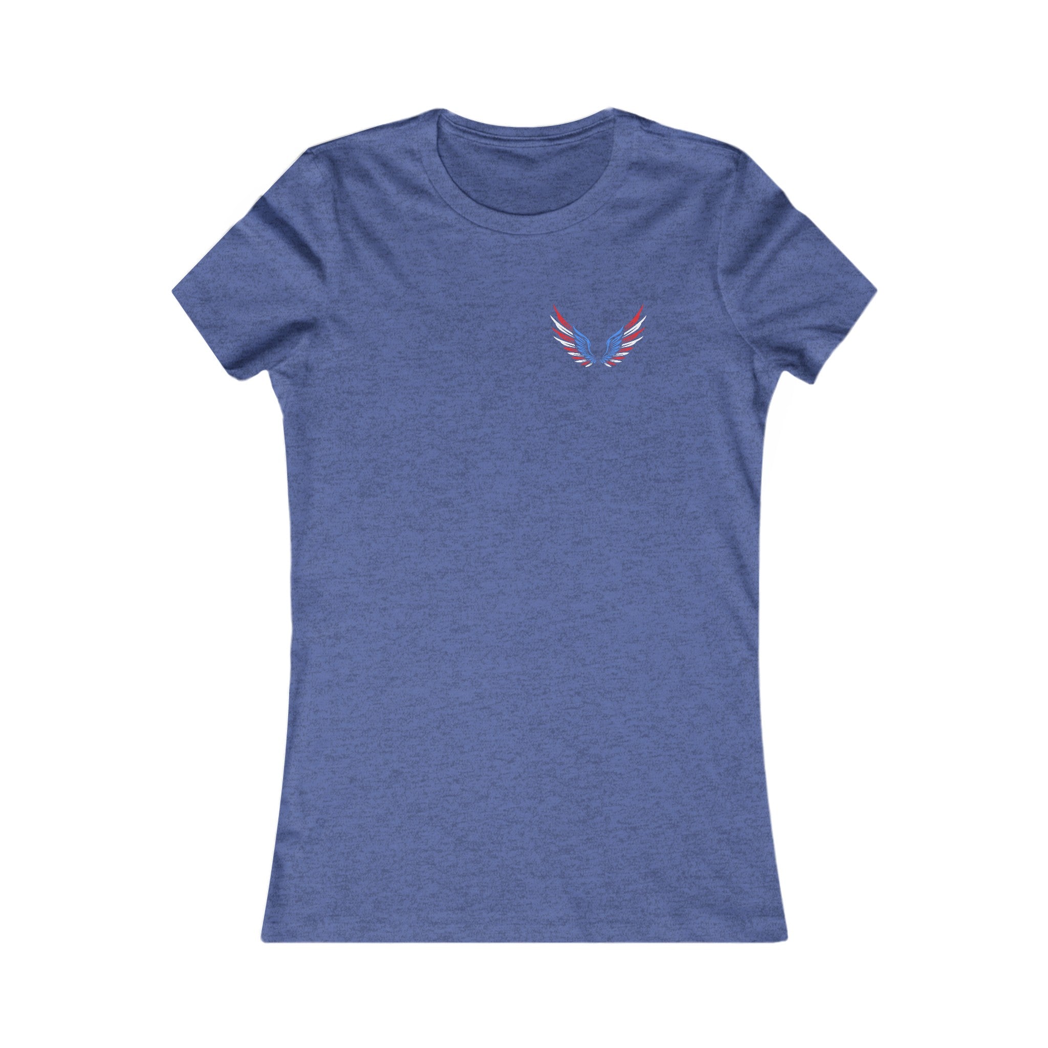 American Flag Angel Wings - Women's Tee T-shirt Workwearcomfort.com