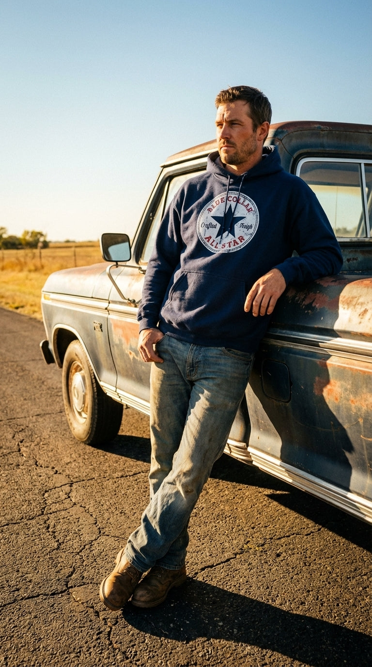 Blue Collar All Star Parody Hoodie