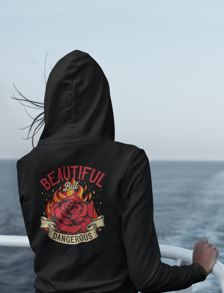 Women's Beautiful But Dangerous Hooded Sweatshirt Workwearcomfort.com