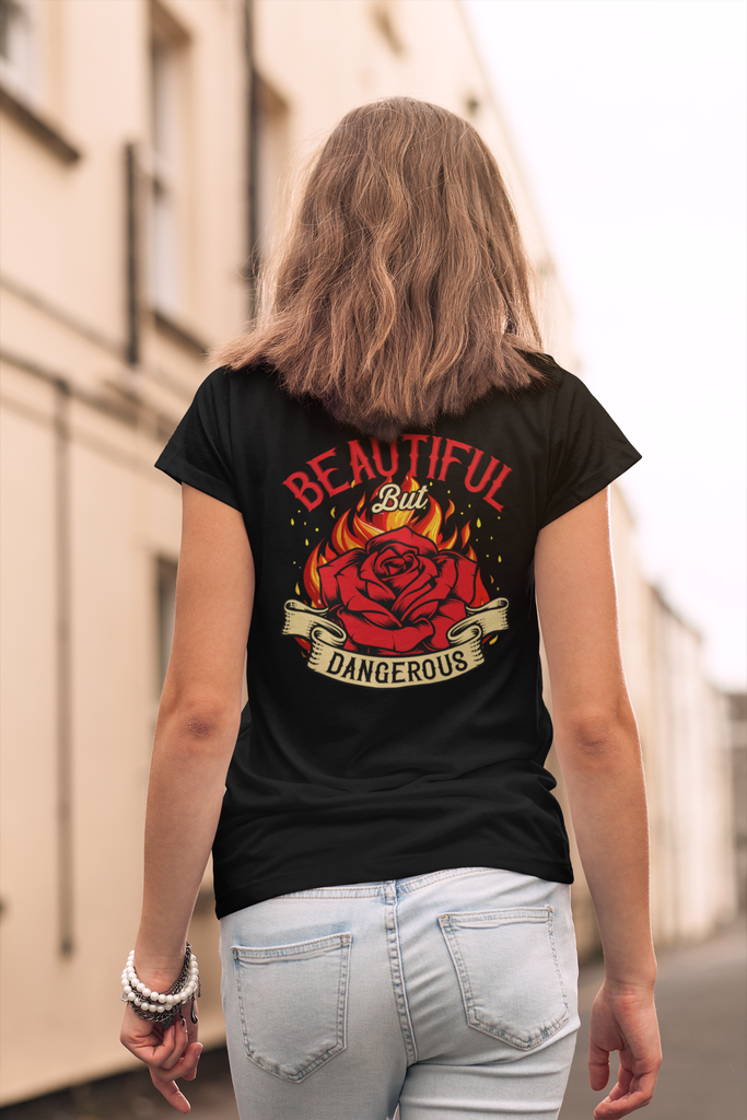 Women's Beautiful But Dangerous Tee T-shirt Workwearcomfort.com