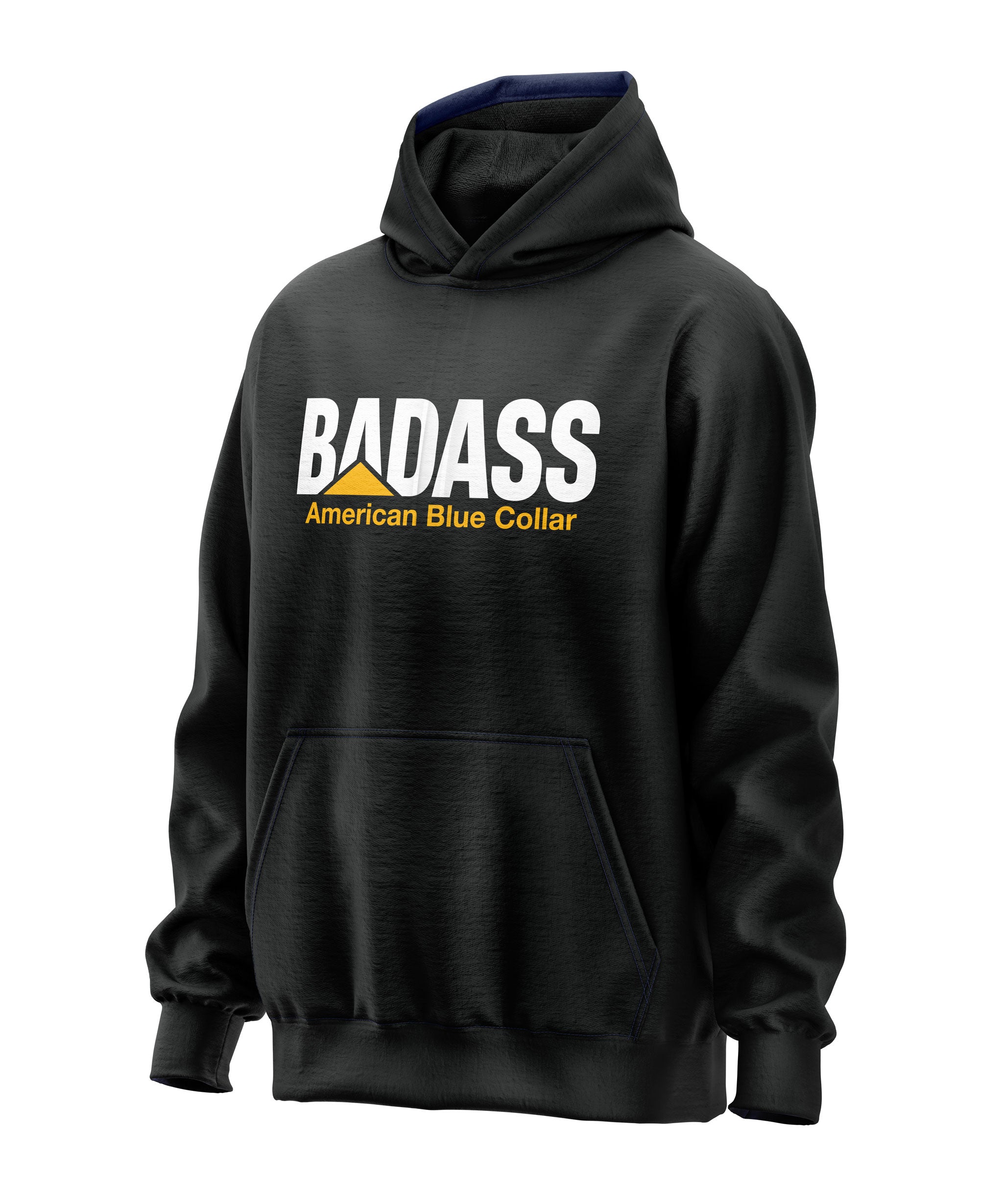 Badass American Blue Collar Hooded Sweatshirt