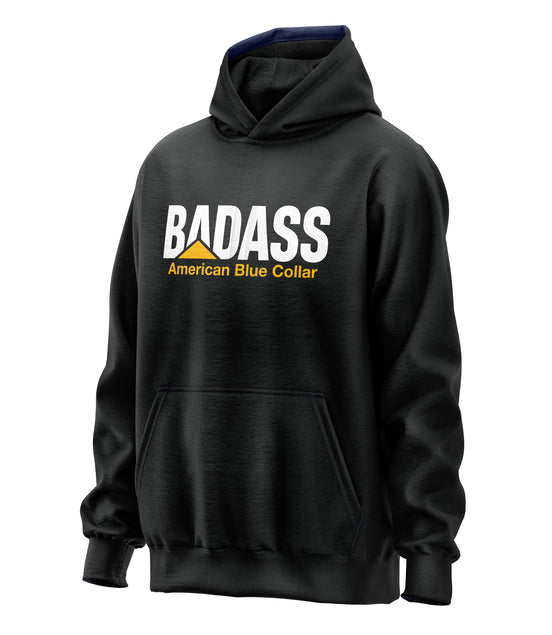 Badass American Blue Collar Hooded Sweatshirt