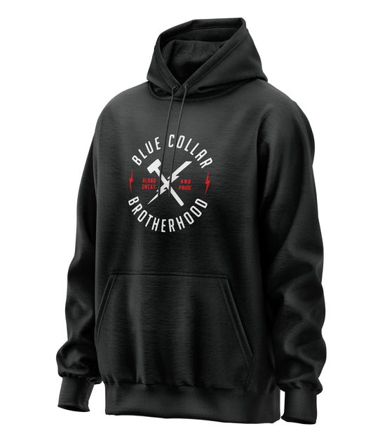 Blue Collar Brotherhood Blood Sweat Pride - Hooded Sweatshirt Hoodie