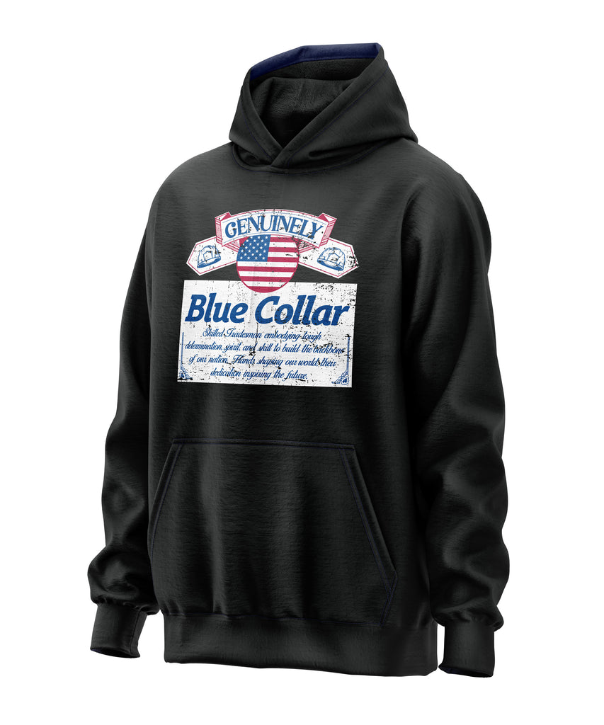 Genuinely Blue Collar Parody Hoodie