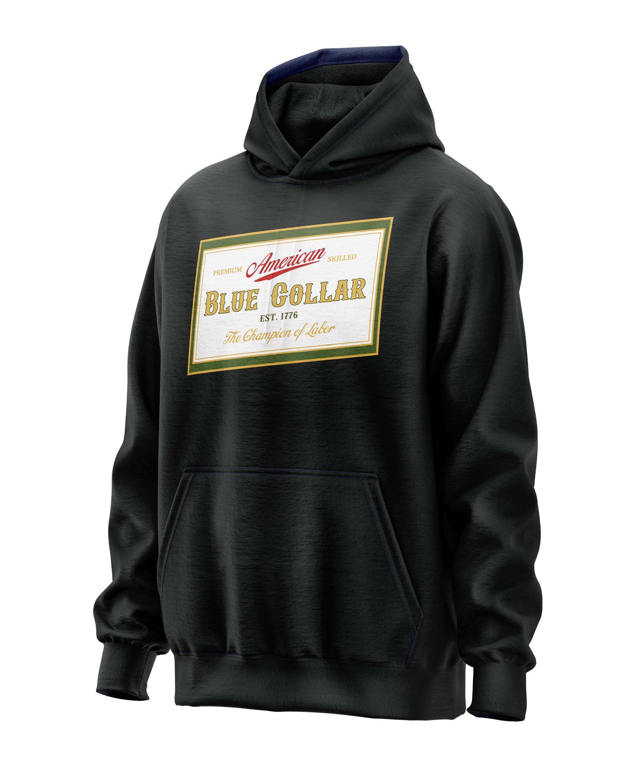 Blue Collar American Miller Parody Hoodie