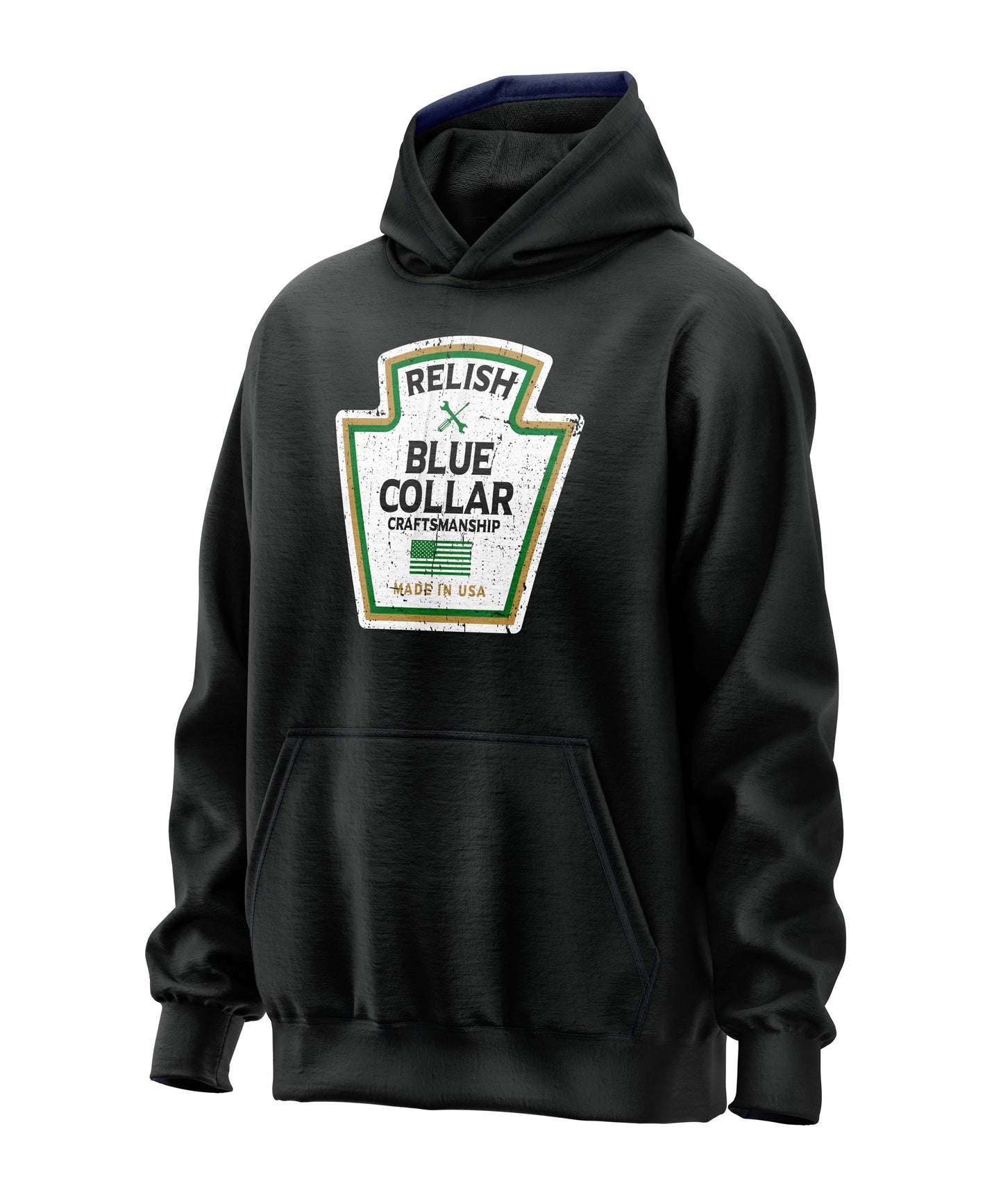 Relish Blue Collar Parody Hoodie