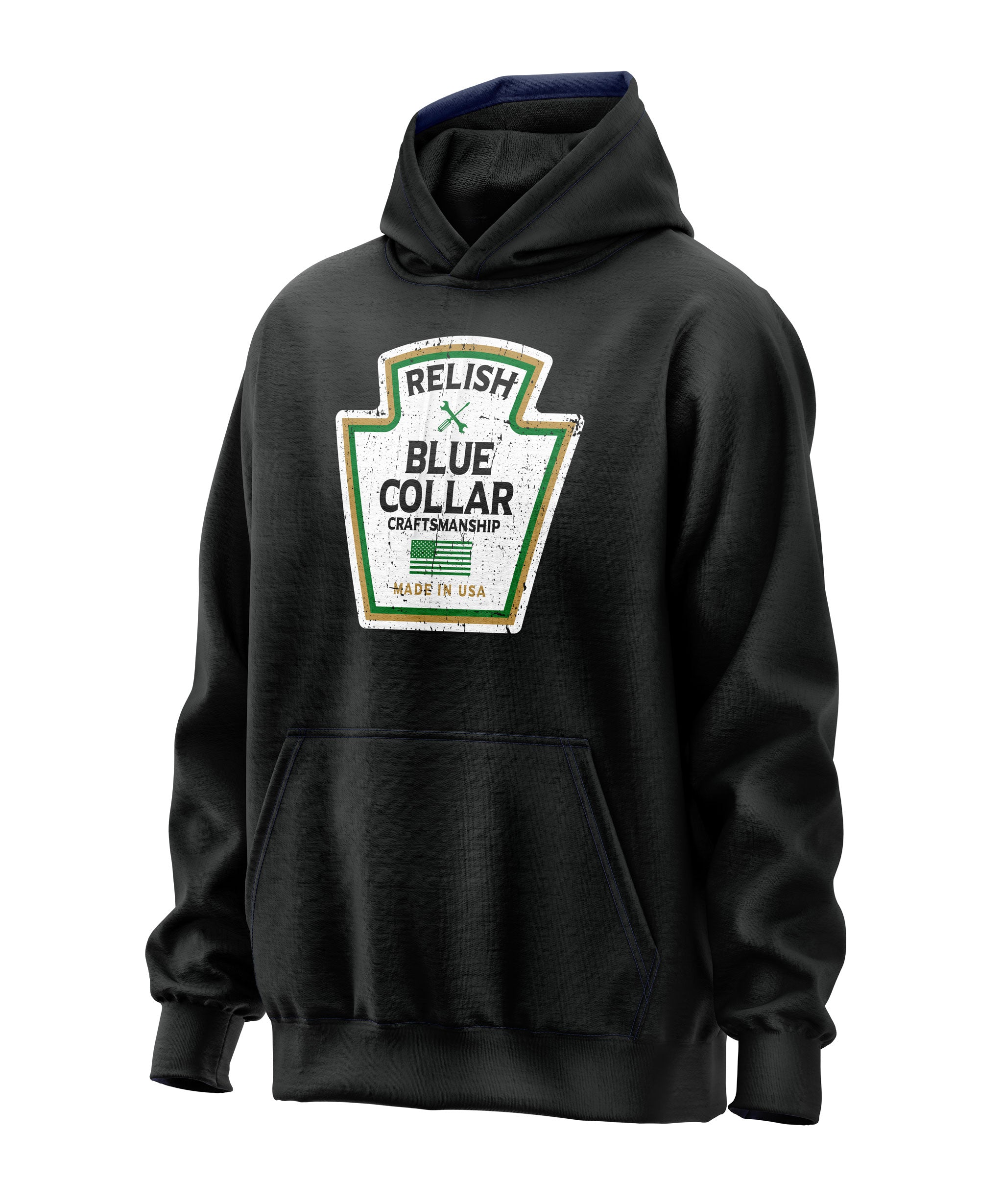 Relish Blue Collar Parody Hoodie
