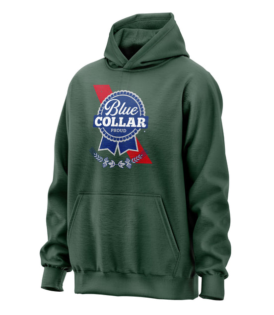 Blue Collar Proud Parody Hoodie