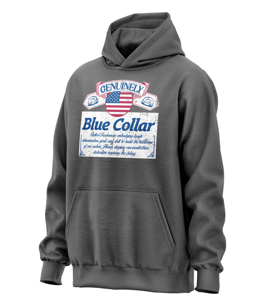 Genuinely Blue Collar Parody Hoodie