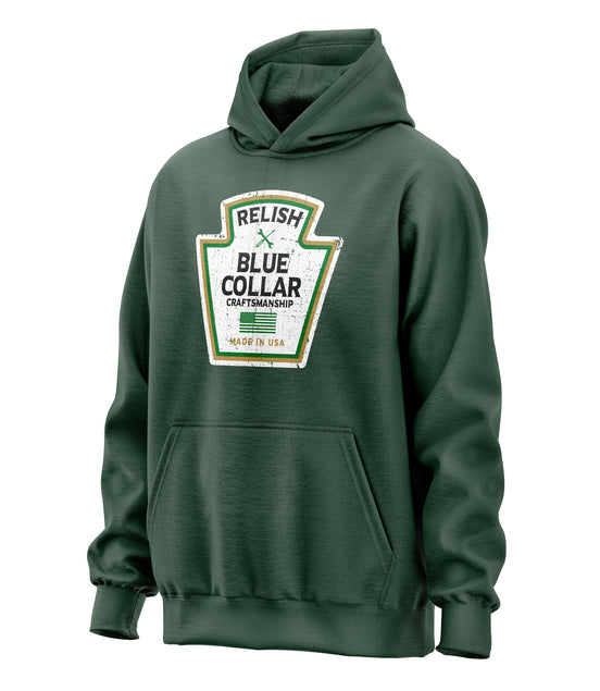 Relish Blue Collar Parody Hoodie