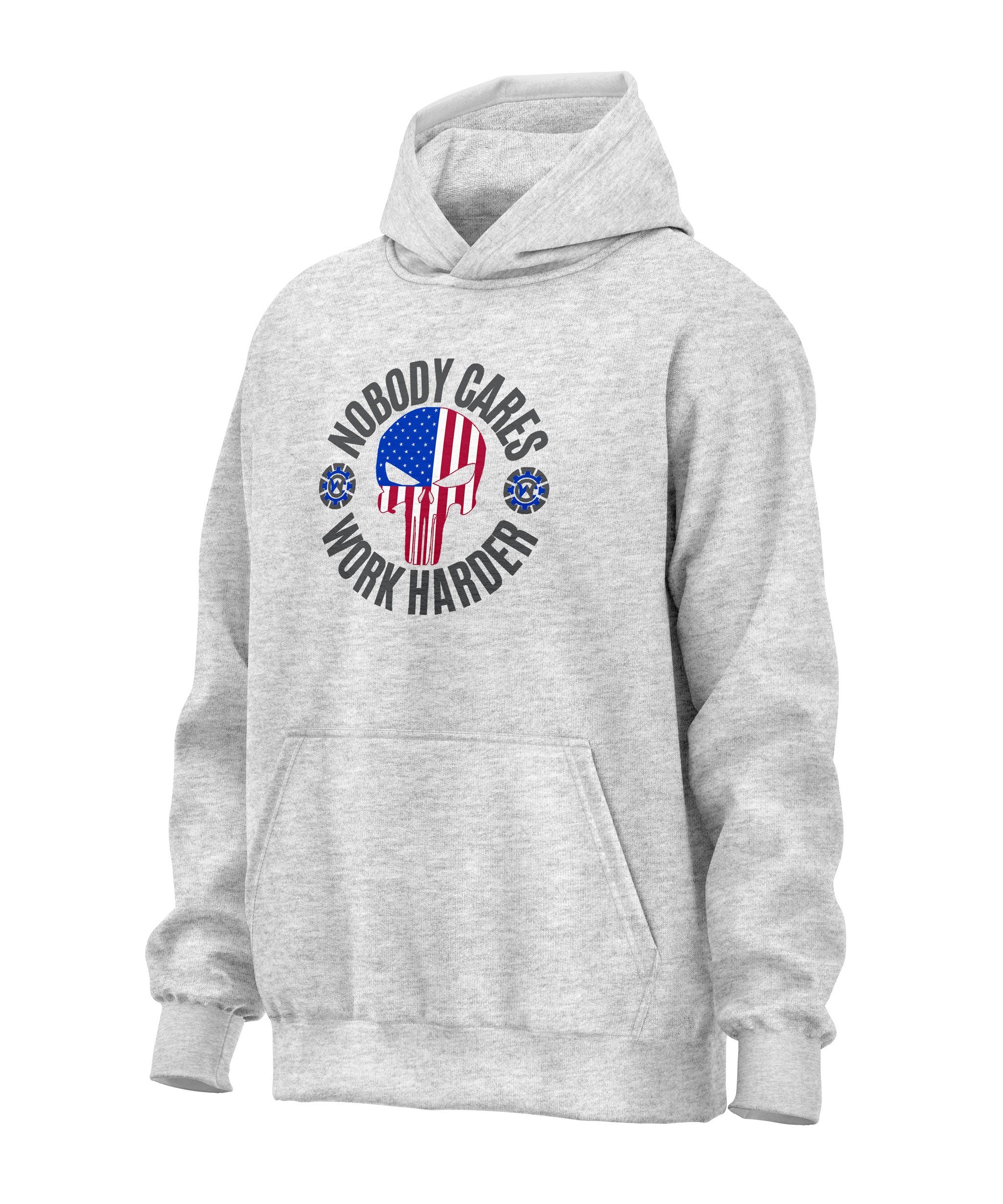 Work Harder Nobody Cares Punisher - Hooded Sweatshirt