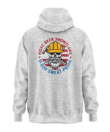 Move Over Snowflake Blue Collar Proud Hoodie Sweatshirt in black, gray and blue, featuring bold white text with a rugged design, perfect for hardworking blue-collar workers who take pride in their grit and toughness. Durable hoodie for construction workers, tradesmen, and industrial professionals. Comfortable, heavyweight material ideal for all-weather conditions on and off the job site.