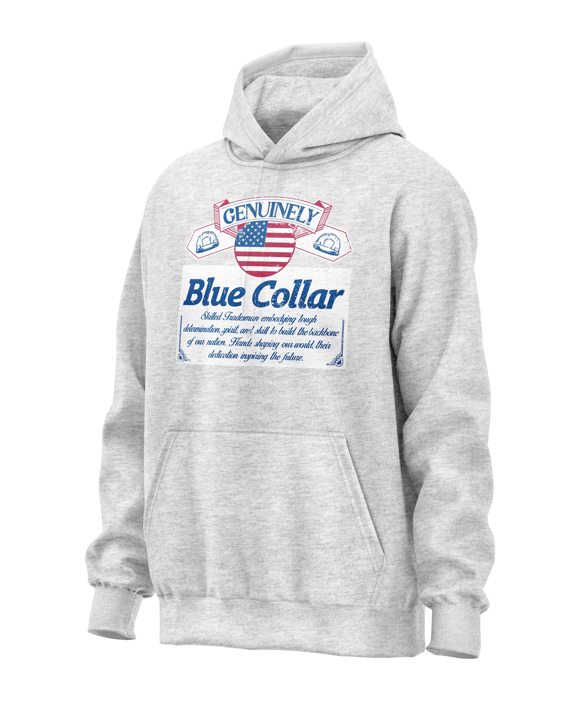 Genuinely Blue Collar Parody Hoodie