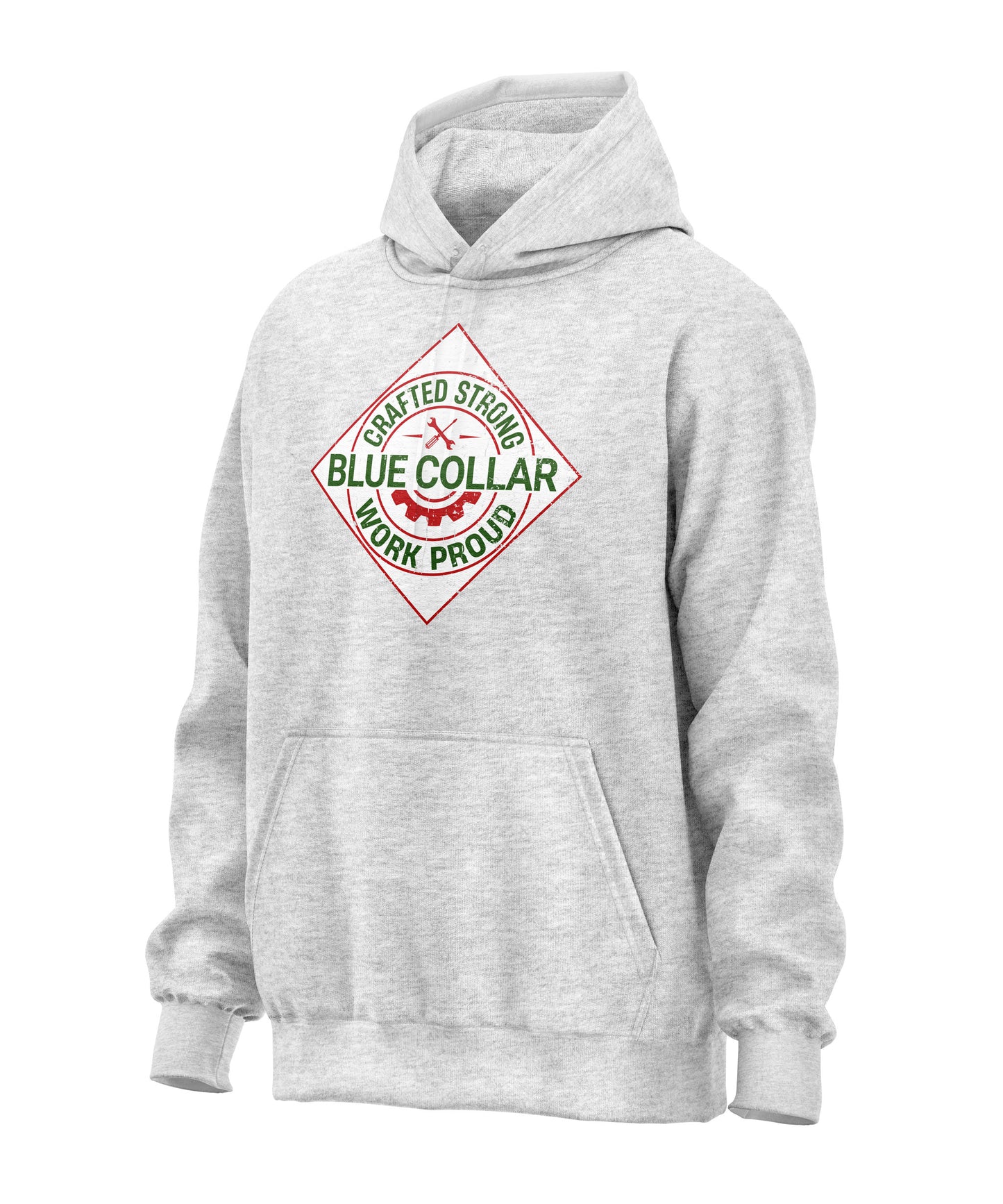 Crafted Strong Blue Collar Parody Hoodie