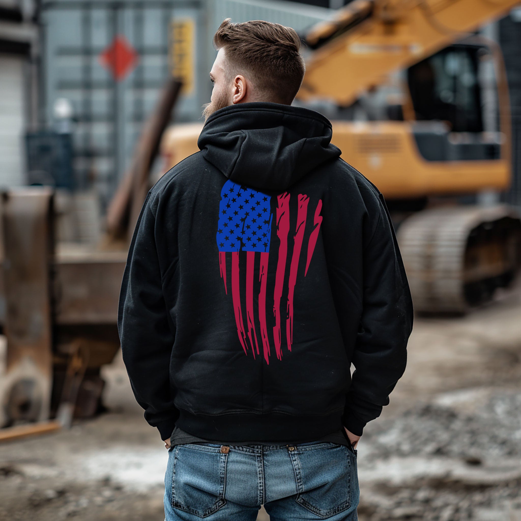 Work Harder Nobody Cares Punisher - Hooded Sweatshirt