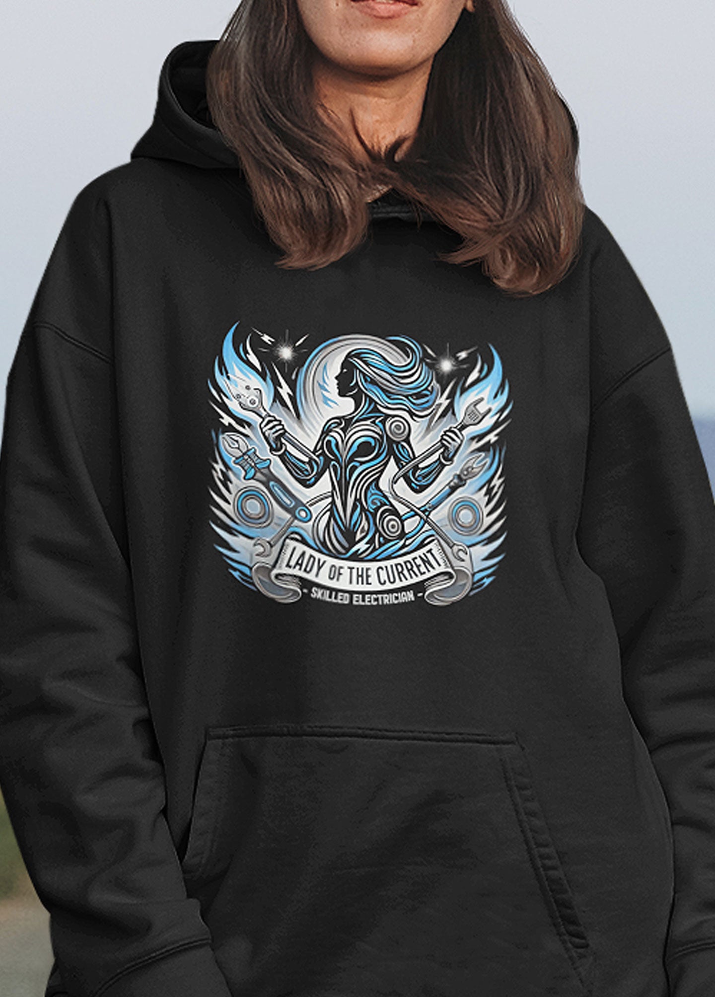 Female Electrician Hoodie - Lady of the Current