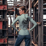 Blue Collar Wife Sun Protection Long Sleeve Hoodie - UPF50+ Available at workwearcomfort.com