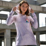 Rosie Riveter Sun Protection Long Sleeve Hoodie - UPF50+ Available at workwearcomfort.com 