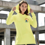 Rosie Riveter Sun Protection Long Sleeve Hoodie - UPF50+ Available at workwearcomfort.com 