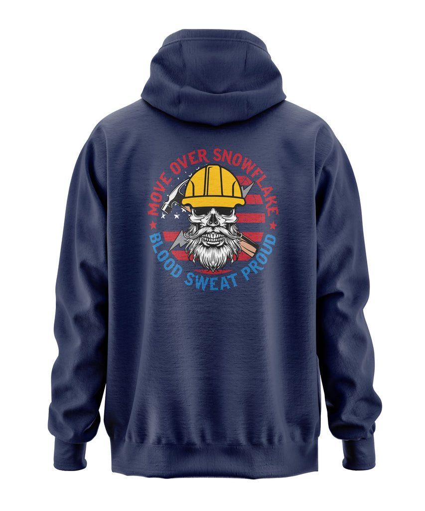 Move Over Snowflake Trades Proud Hooded Sweatshirt WorkWear Comfort