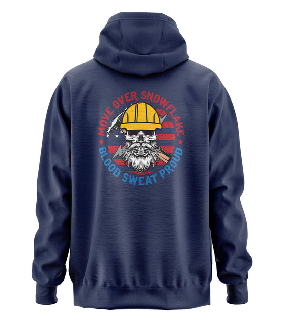 Snowflake MAGA Blue Collar Sweatshirt Hoodie WorkwearComfort.com