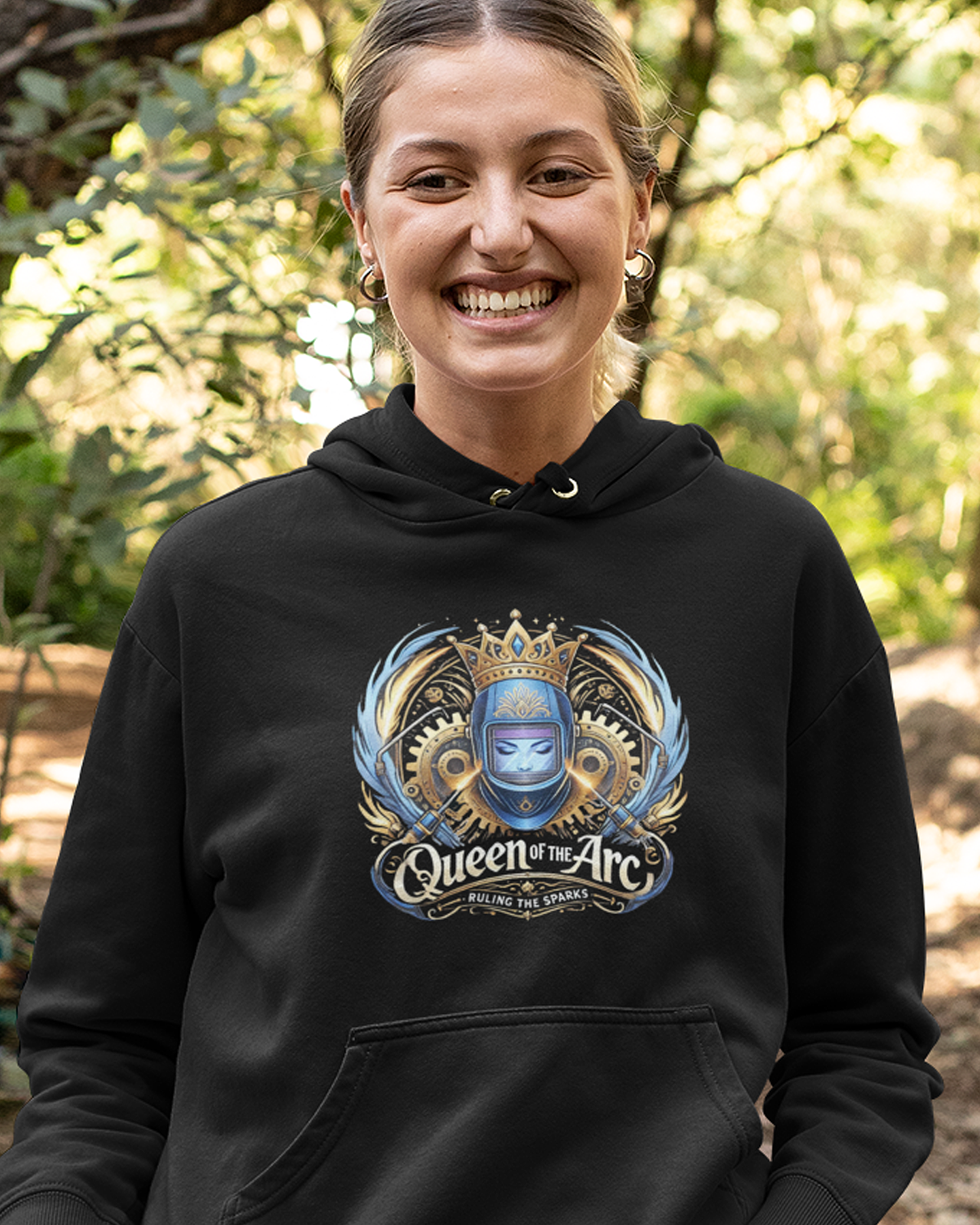 Female Welding Hoodie - Queen Of The Arc