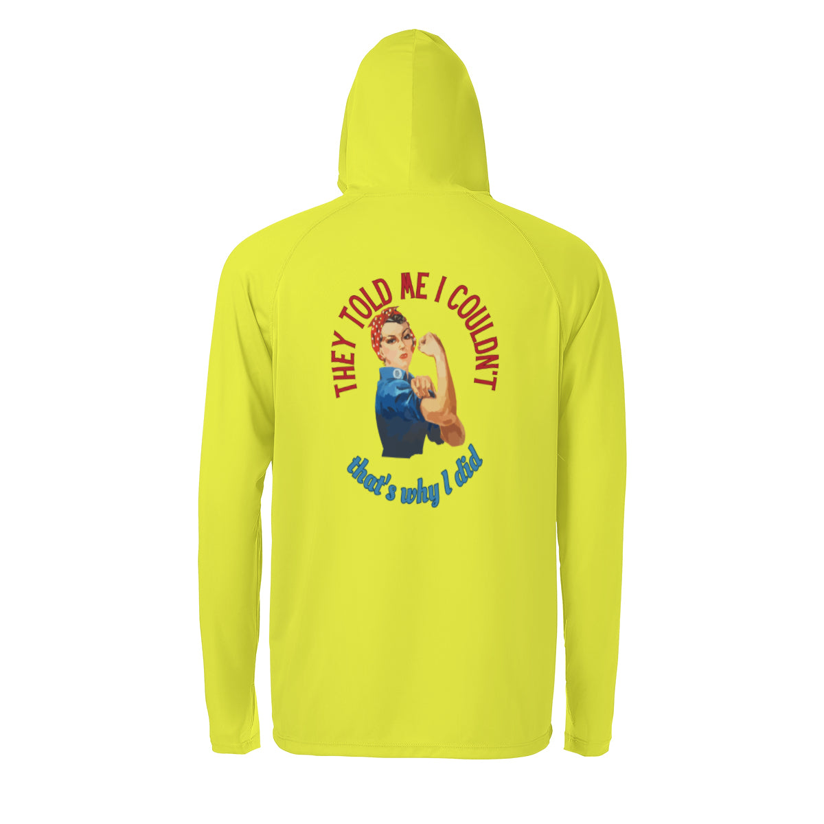 Rosie Riveter Sun Protection Long Sleeve Hoodie - UPF50+ Available at workwearcomfort.com 