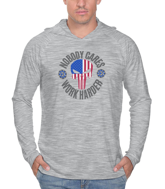 UPF 50+ Lightweight Sun Work Hoodie - Nobody Cares Work Harder