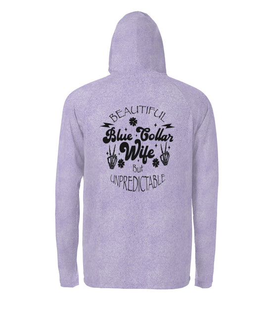 Blue Collar Wife Sun Protection Long Sleeve Hoodie - UPF50+ Available at workwearcomfort.com