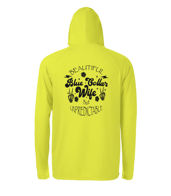 Blue Collar Wife Sun Protection Long Sleeve Hoodie - UPF50+ Available at workwearcomfort.com