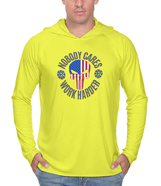 UPF 50+ Lightweight Sun Work Hoodie - Nobody Cares Work Harder
