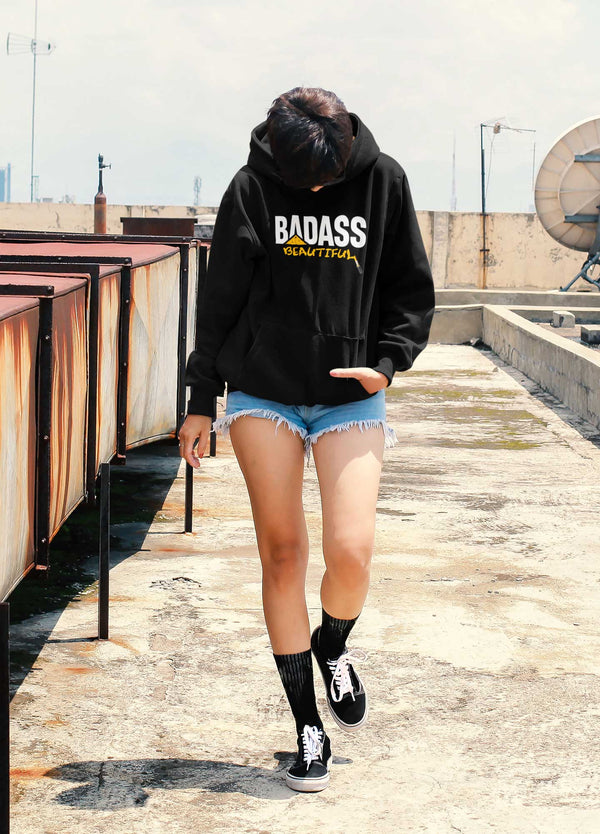 Badass Beautiful Women's Hoodie Available at Workwearcomfort.com