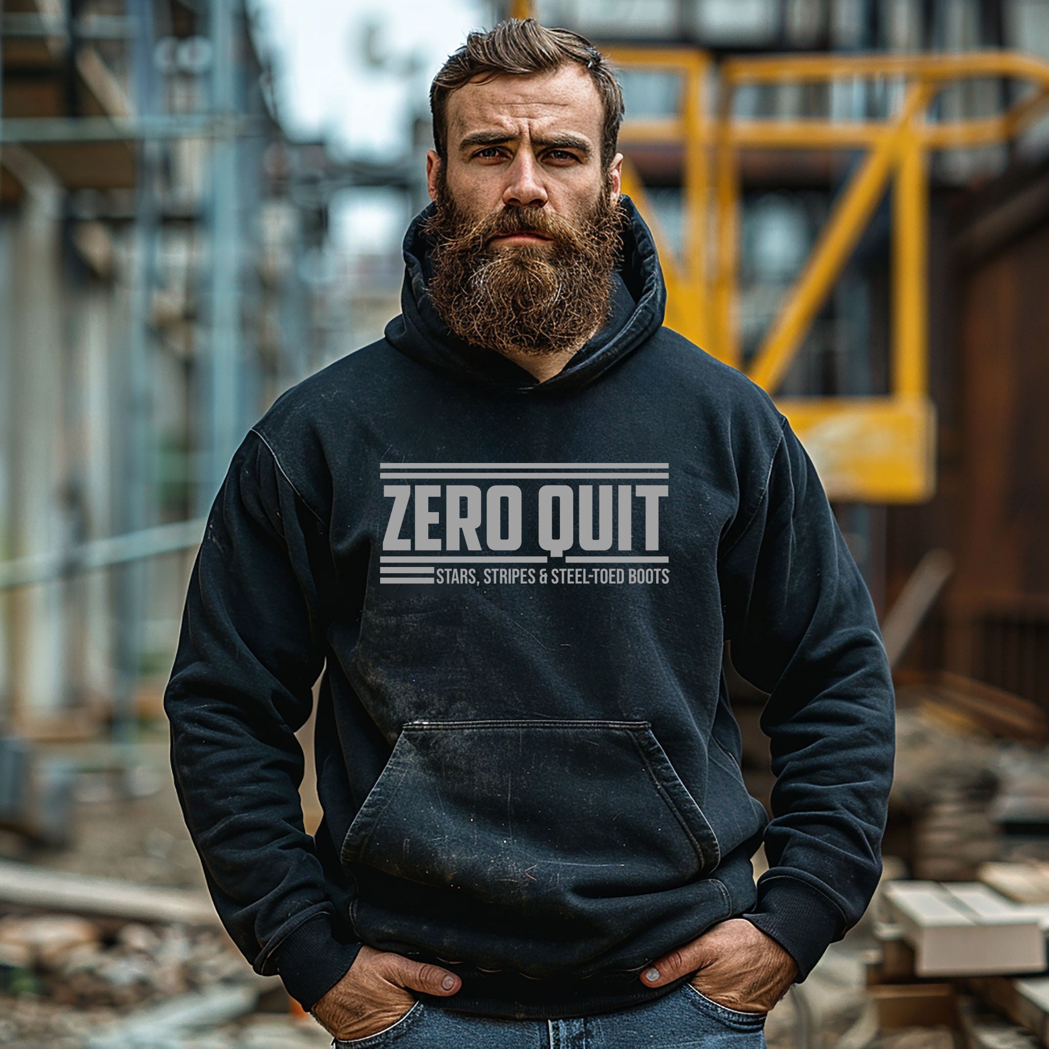 Zero Quit - Stars Stripes & Steel-Toed Boots Hoodie