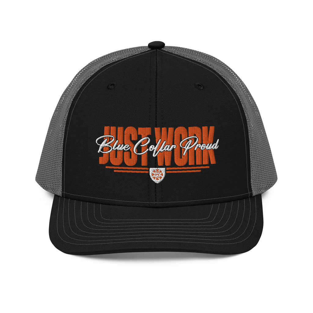 Just Work - Blue Collar Proud Trucker Snapback Hat Cap