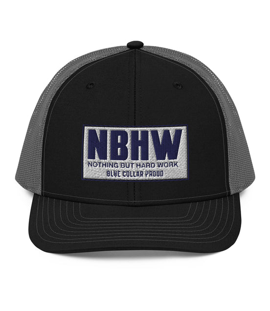 Nothing But Hard Work Blue Collar - NBHW Trucker Snapback Hat Cap
