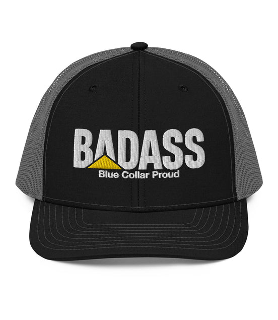 Badass Blue Collar Proud Snapback Trucker Cap Hat