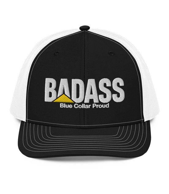 Badass Blue Collar Proud Snapback Trucker Cap Hat