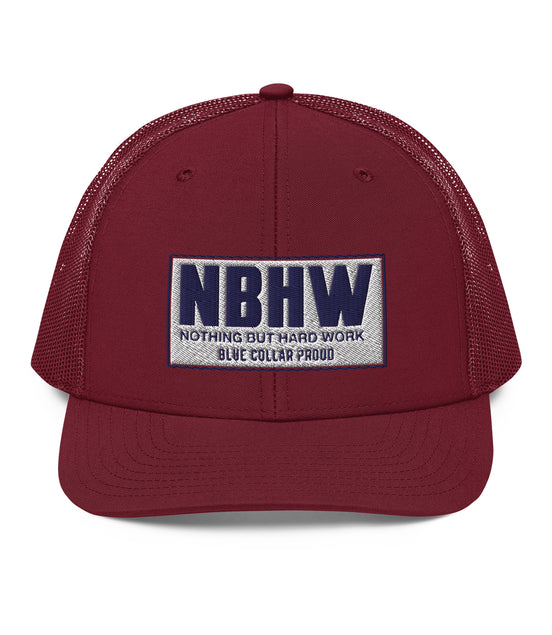 Nothing But Hard Work Blue Collar - NBHW Trucker Snapback Hat Cap