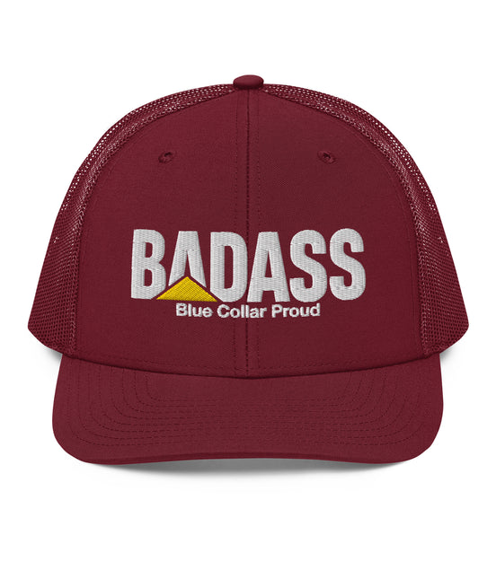 Badass Blue Collar Proud Snapback Trucker Cap Hat