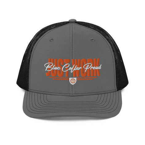 Just Work - Blue Collar Proud Trucker Snapback Hat Cap