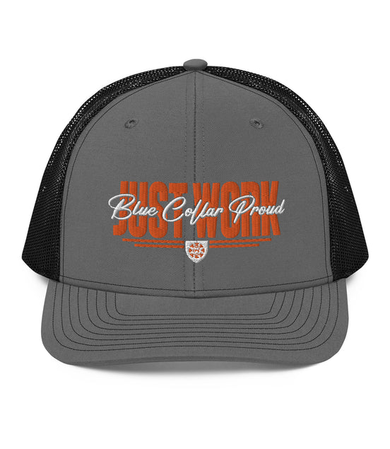 Just Work - Blue Collar Proud Trucker Snapback Hat Cap